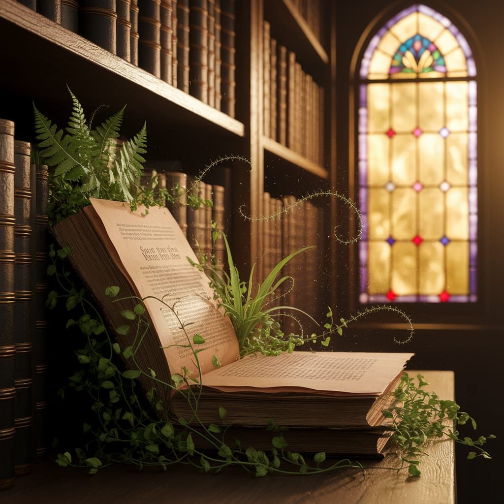 Verdant Spell Book Reclaims Library Shelf