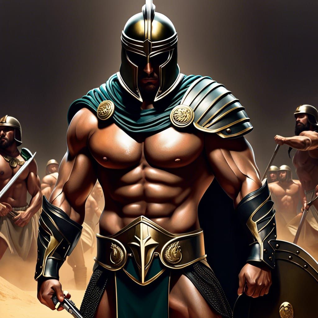 Spartan Soldiers in Battle: Detailed Concept Art