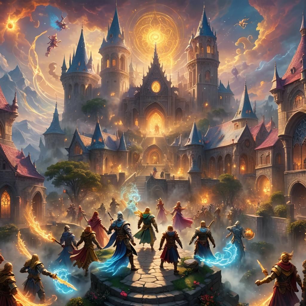 Ethereal Battle Between Humans and Sins