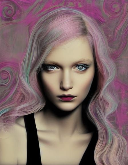 Gina in Impasto Digital Art Style