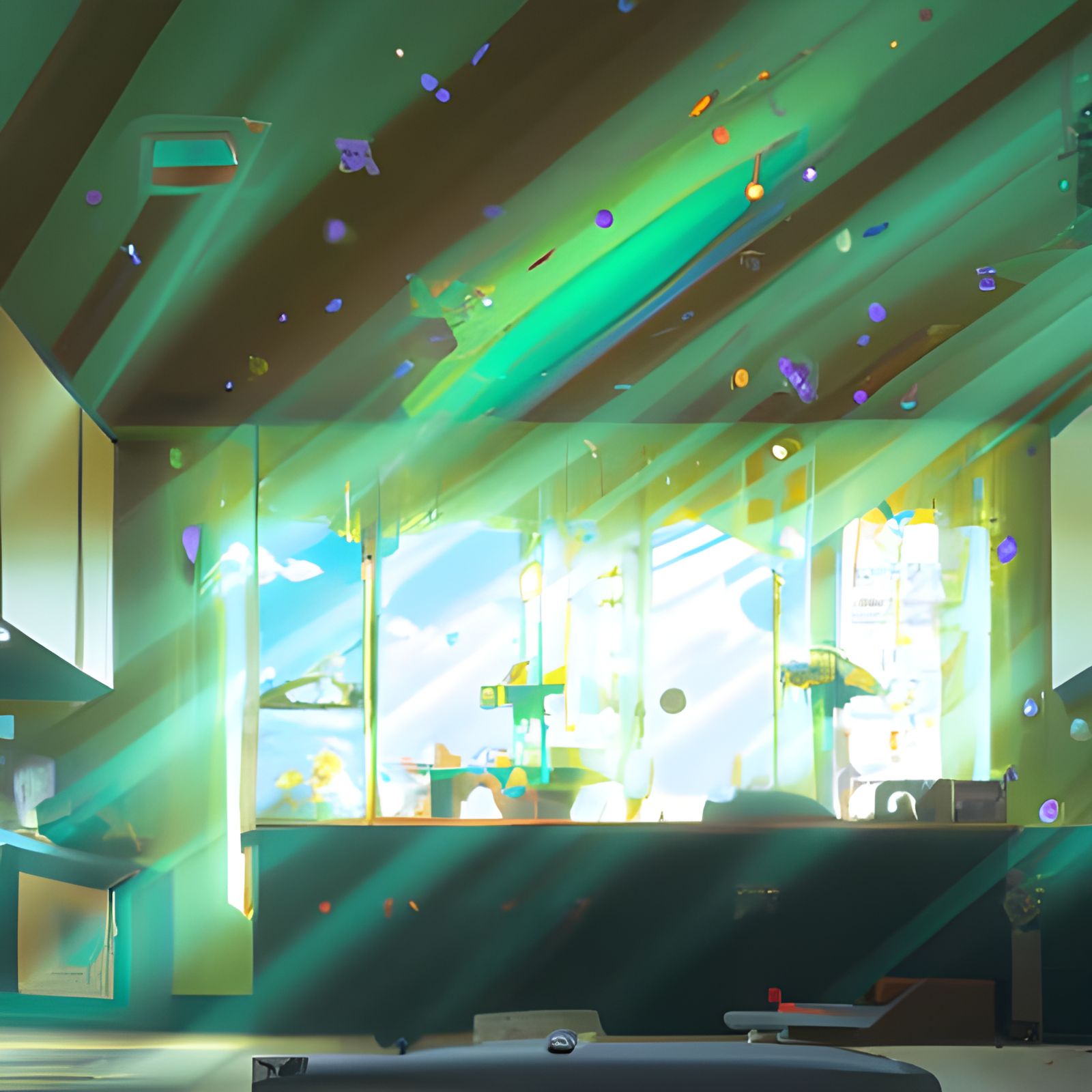 Aurora Borealis in Kitchen: Studio Ghibli Anime