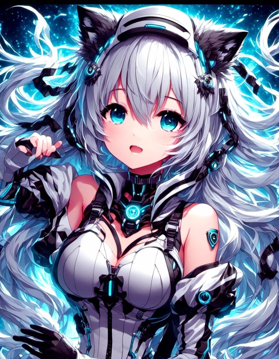 <lora:Gridimation:1.0> <lora:Anime_Shard:1.0> Kawaii blood neko girl 128k resolution, intricately detailed, style “anime...