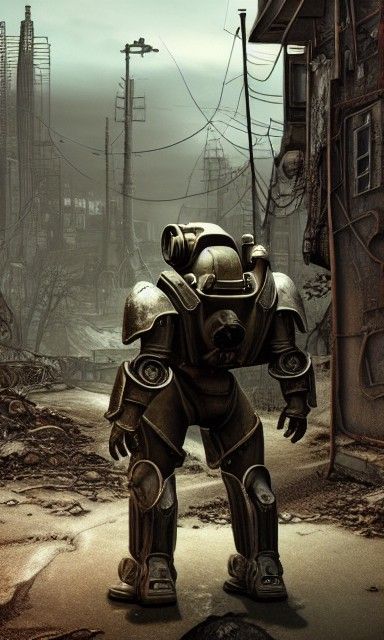 Fallout 4 T60 Power Armor: Cel-Shaded Matte Painting