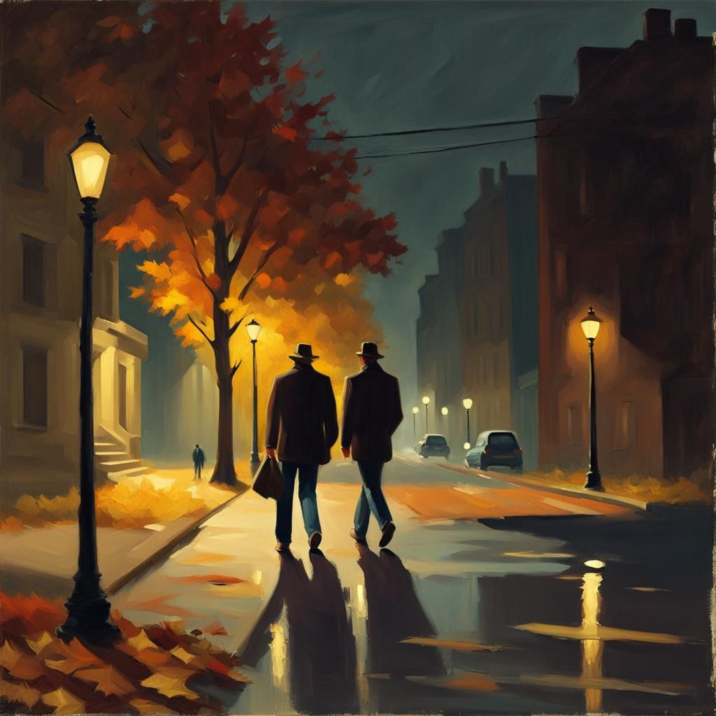 Midnight stroll in autumn