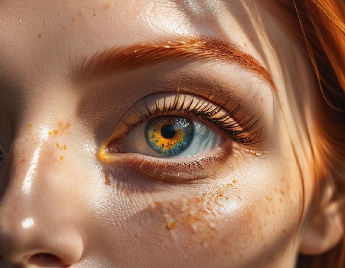 Heterochromia Beauty in Hyperrealistic Splash Art