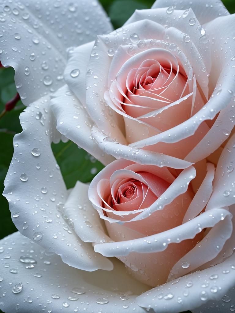 Pink Rose with Raindrops: Delicate Beauty