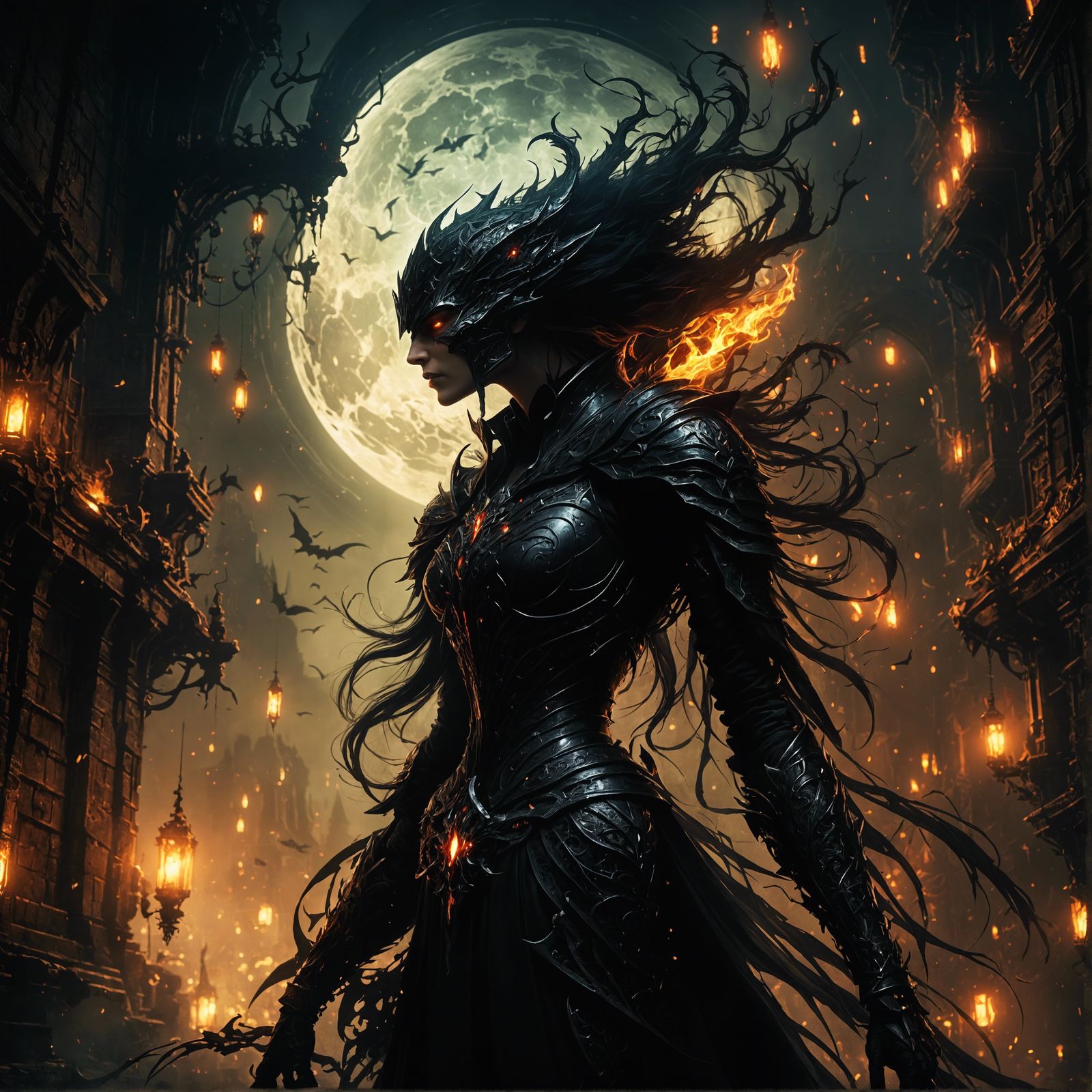 Dark Fantasy with Glowing Surreal Elements