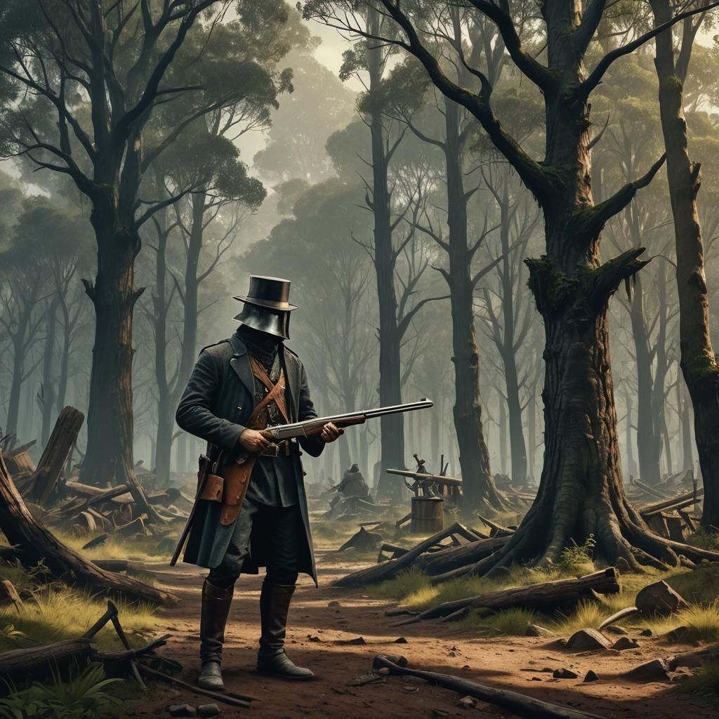 Old Fashioned Ned Kelly: Detailed Matte Painting