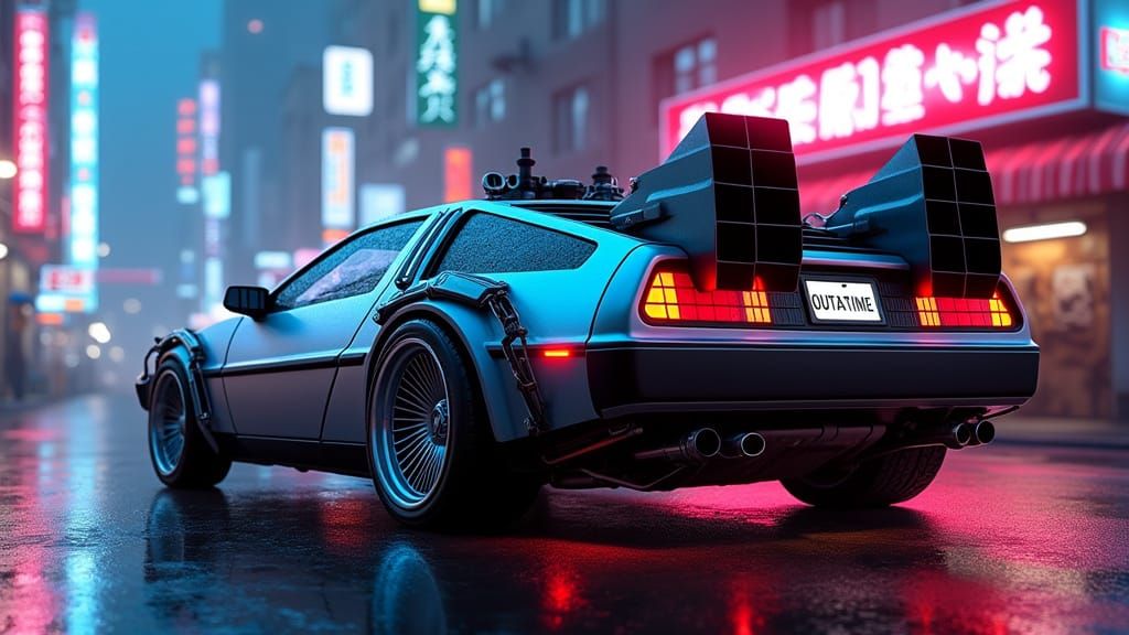 A DeLorean DMC-12, from  ‘Back To The Future’