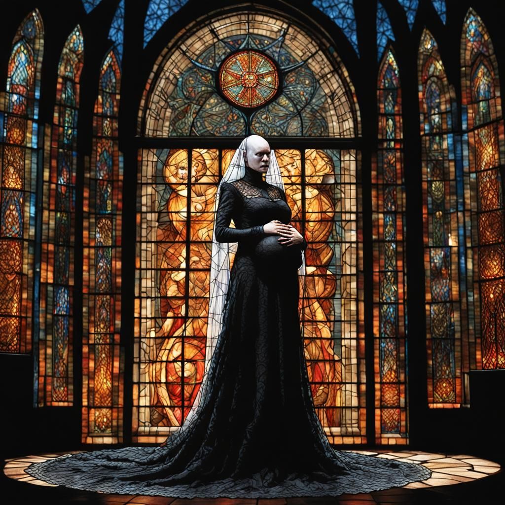 Pregnant Pinhead Bride in Hellraiser Fantasy Concept Art
