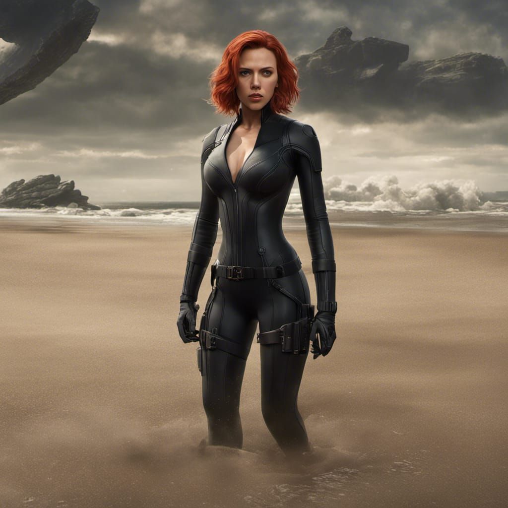 Scarlett Johansson as Black Widow: Fantasy Art