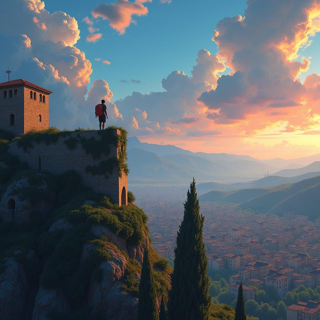 Siena Overlook in Detailed Digital Art Style