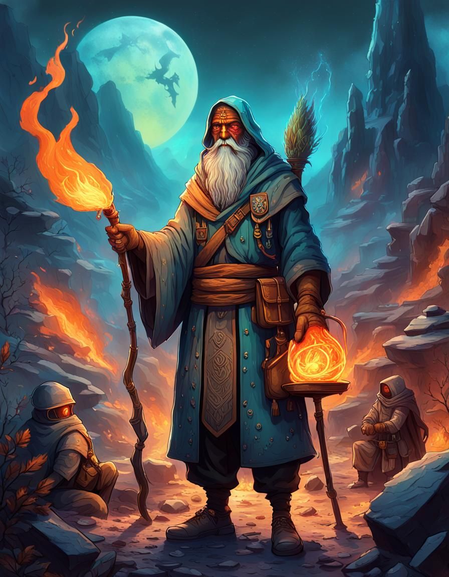 Kabilmuni and the Peacekeepers: A Fantasy Illustration