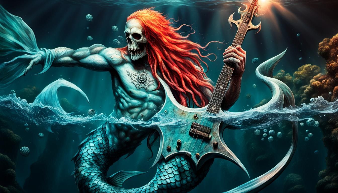 Death Metal Mermaid Album Cover Art