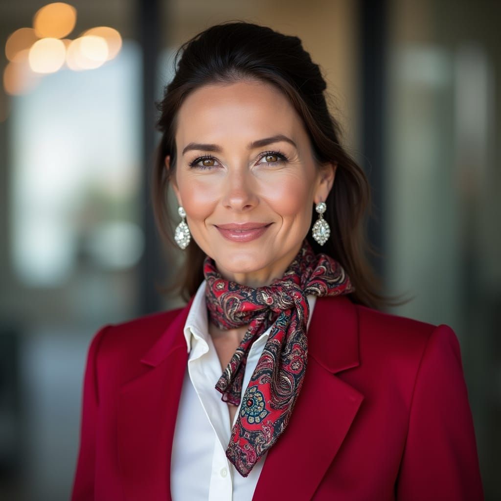 Confident Businesswoman in Modern Office Setting