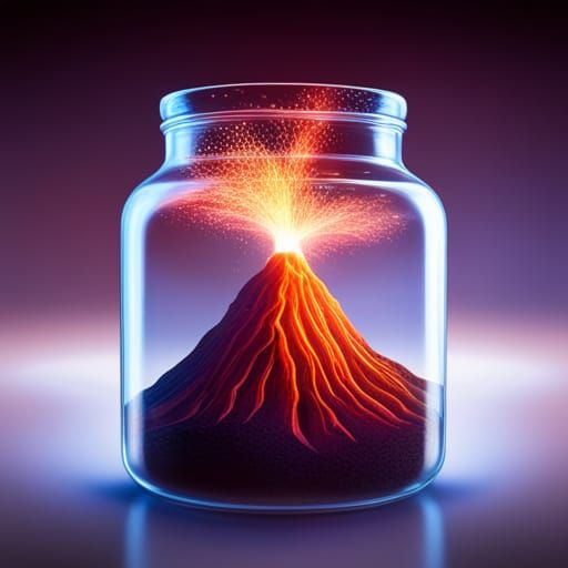 Bioluminescent Volcano Eruption in a Jar