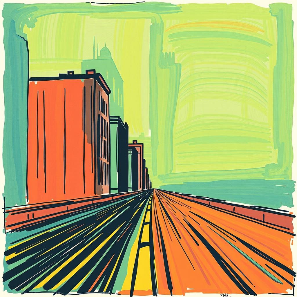 Abstract Line to Nowhere: Matisse-Inspired Art