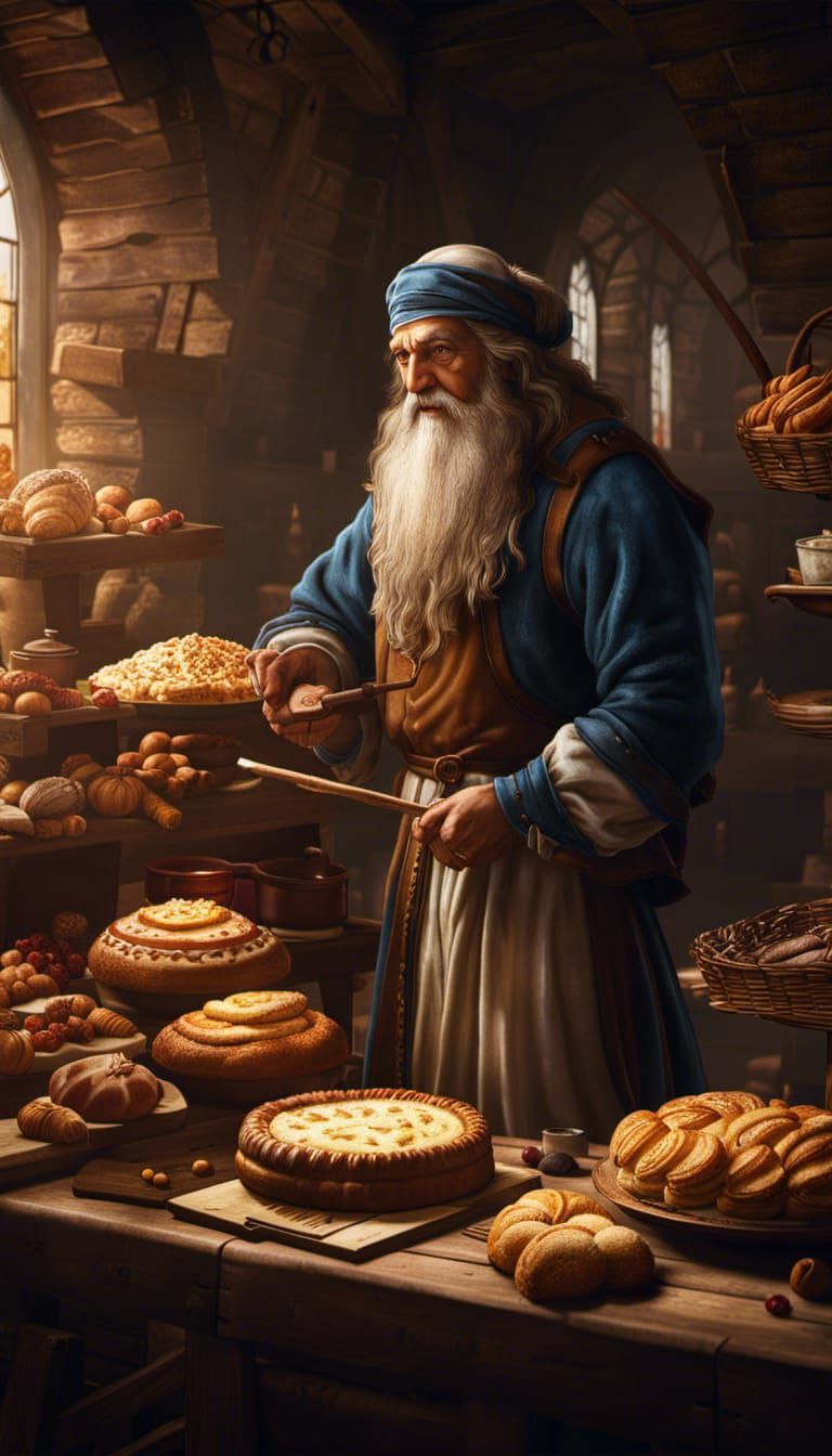 Baker in Workshop: Hyperdetailed Fantasy Concept Art