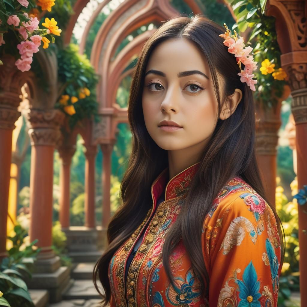 Jasmine Thompson Portrait in Gaudi-Inspired Surrealism