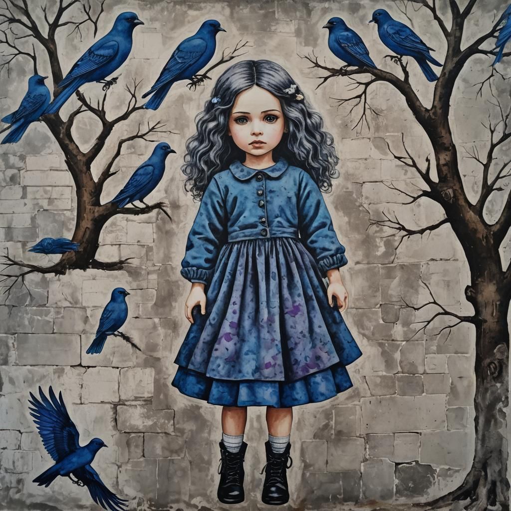 Ghostly Queen of Spiders: Surreal Textile Cyber Art