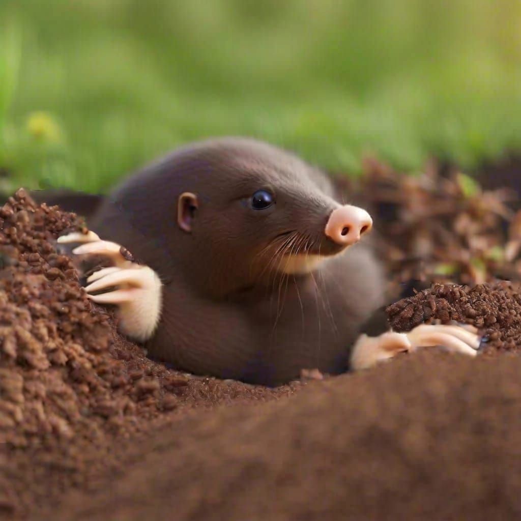 View Into a Dark Brown Hole in the Ground