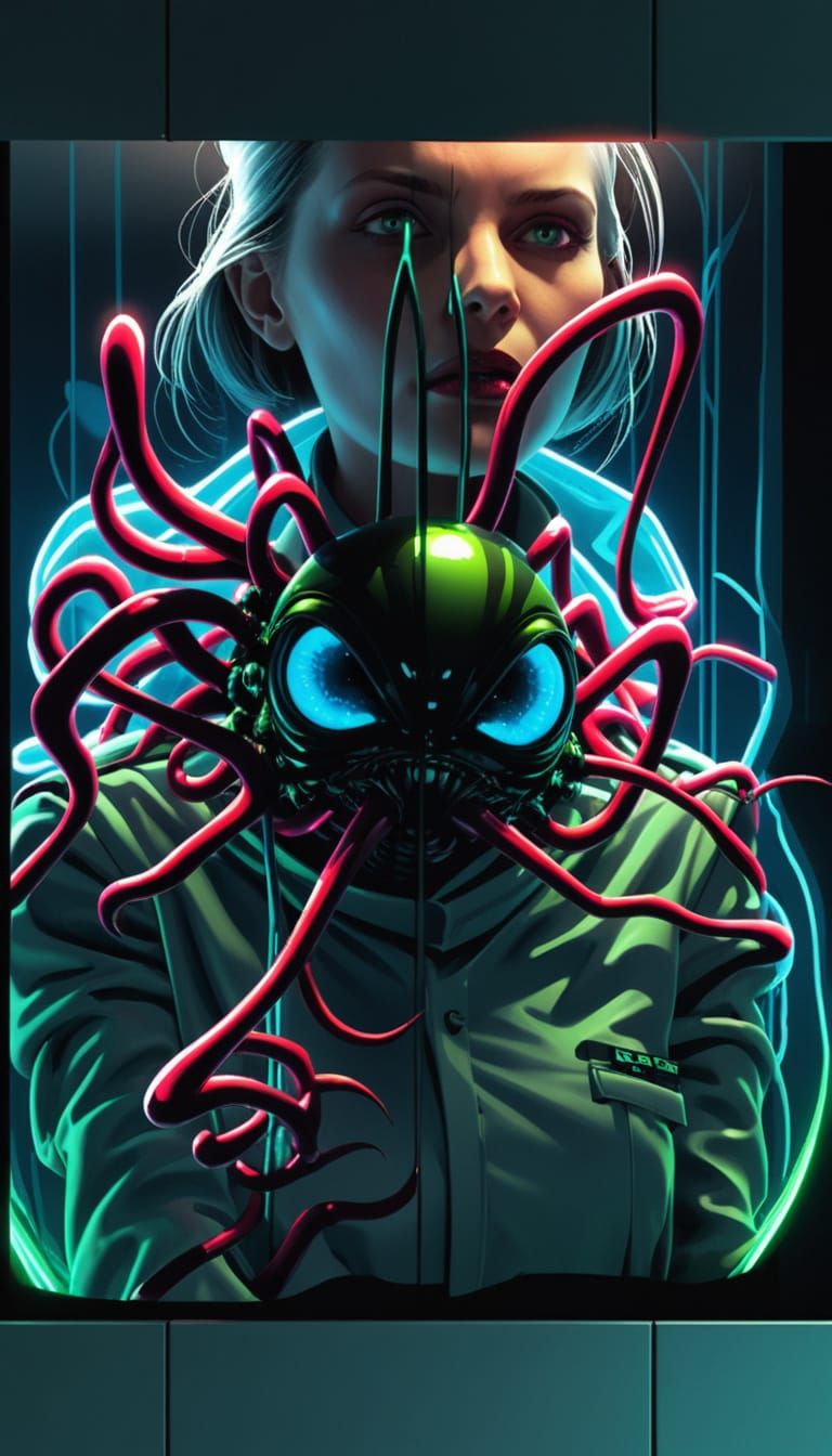 Sci-Fi Scientist Meets Alien Species in Biomechanical Lab