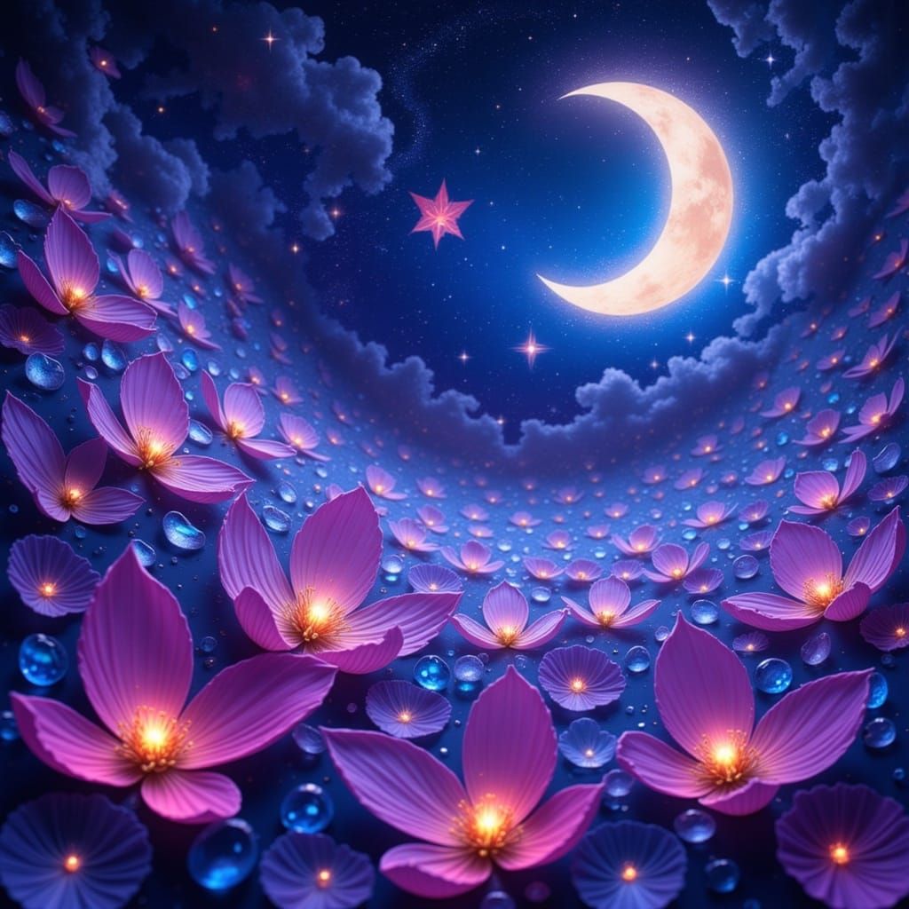 Celestial Bloom in Ethereal Dreamscapes