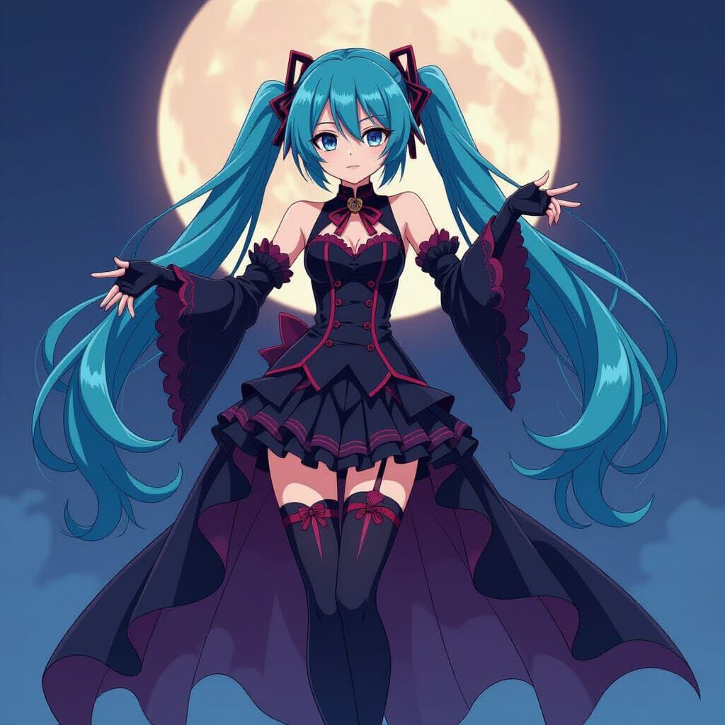 Gothic Miku in Anime Style Manga Scan