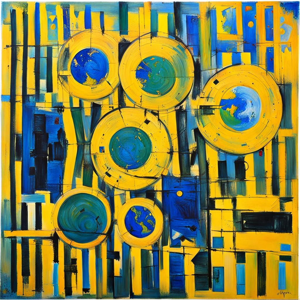 Expressionist Abstract Image with Bold Colors