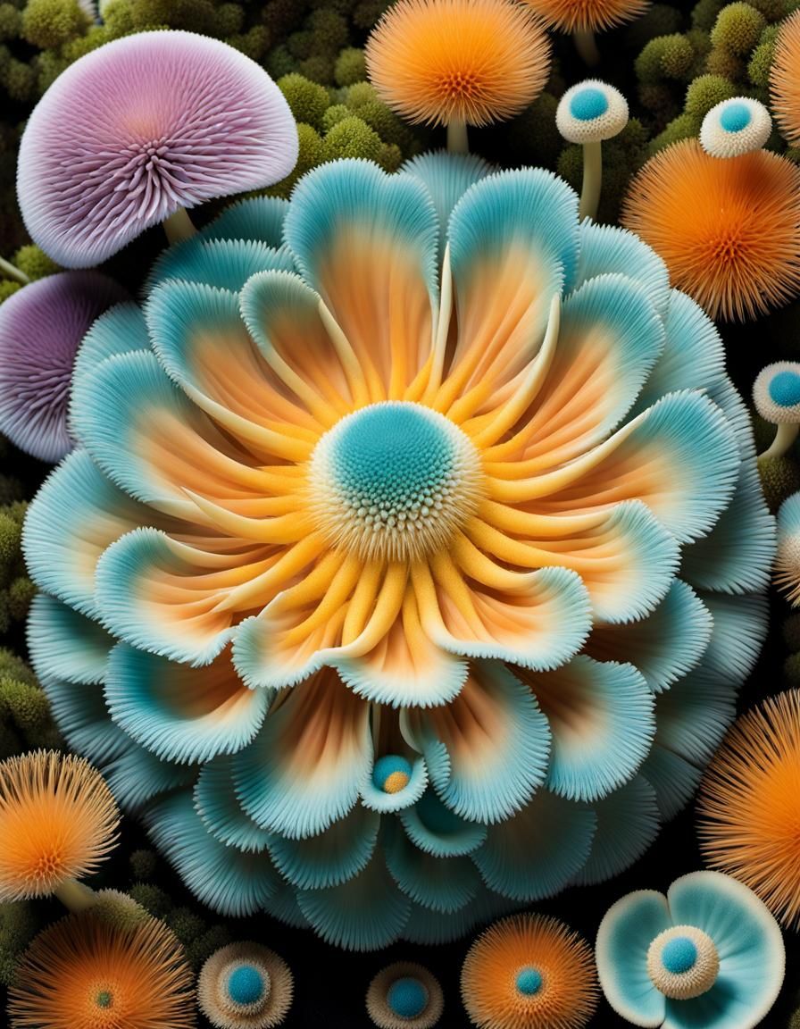 Asymmetrical Hybrid Fauna and Flora in Playtime Atmosphere