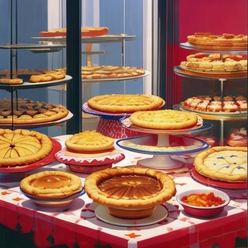 Wayne Thiebaud Inspired Pie Still Life