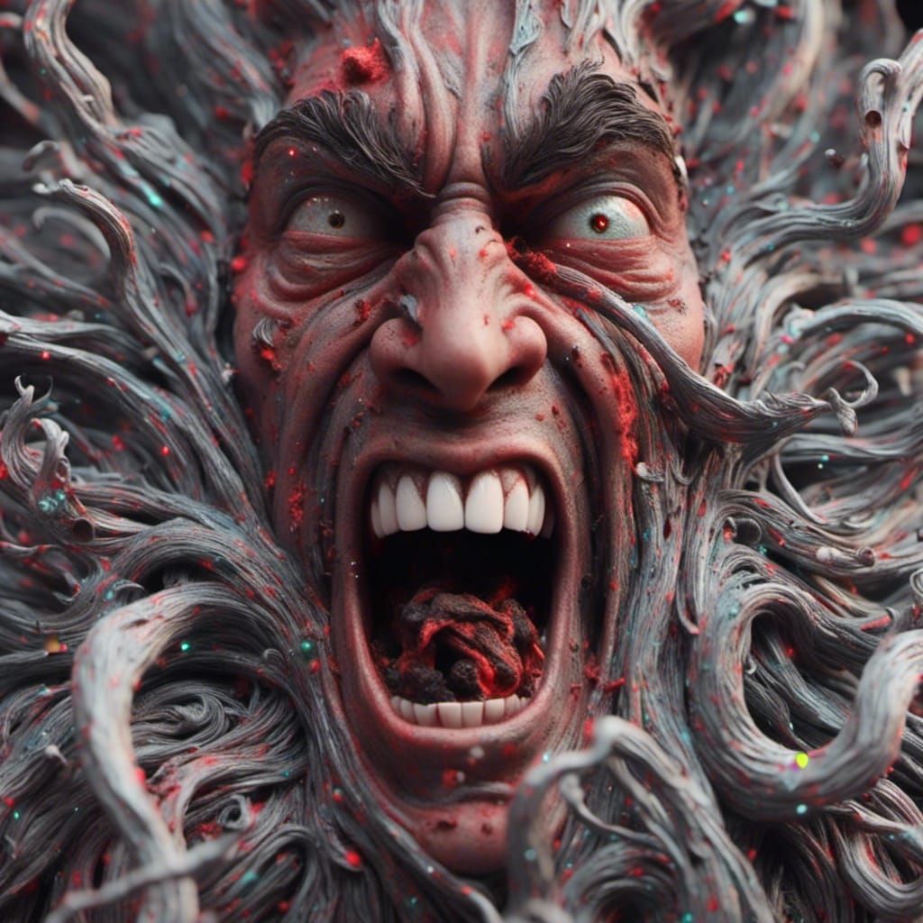 Essence of Rage: Dark Abstract Expression