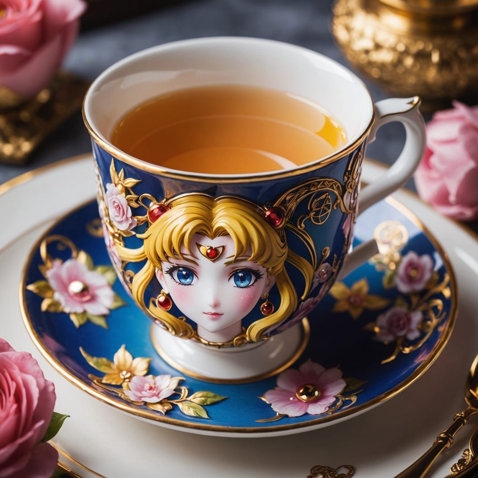 Sailor Moon Teacup: Anime Style Porcelain Art