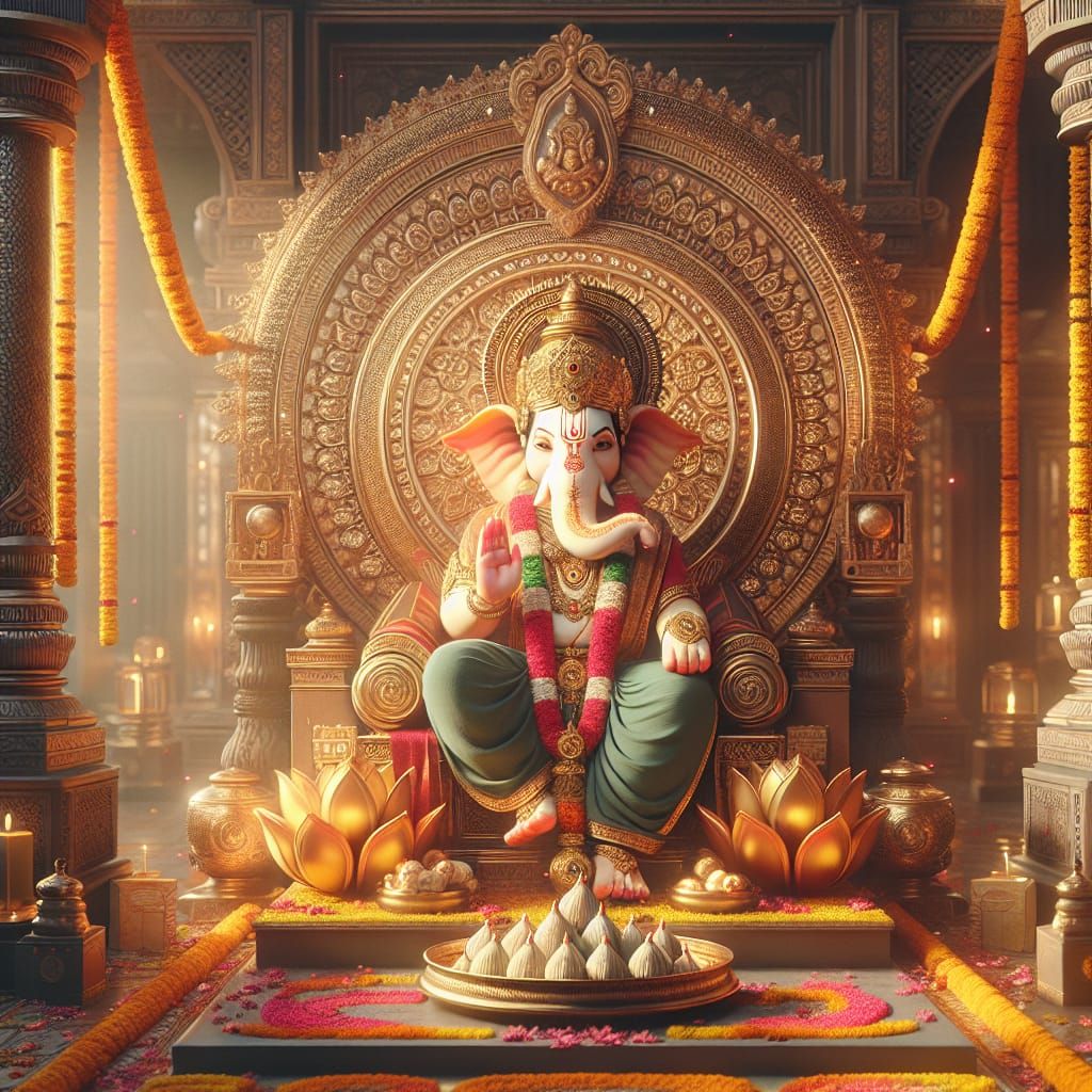 Lord Ganesh Digital Art for Vinayaka Chaturthi