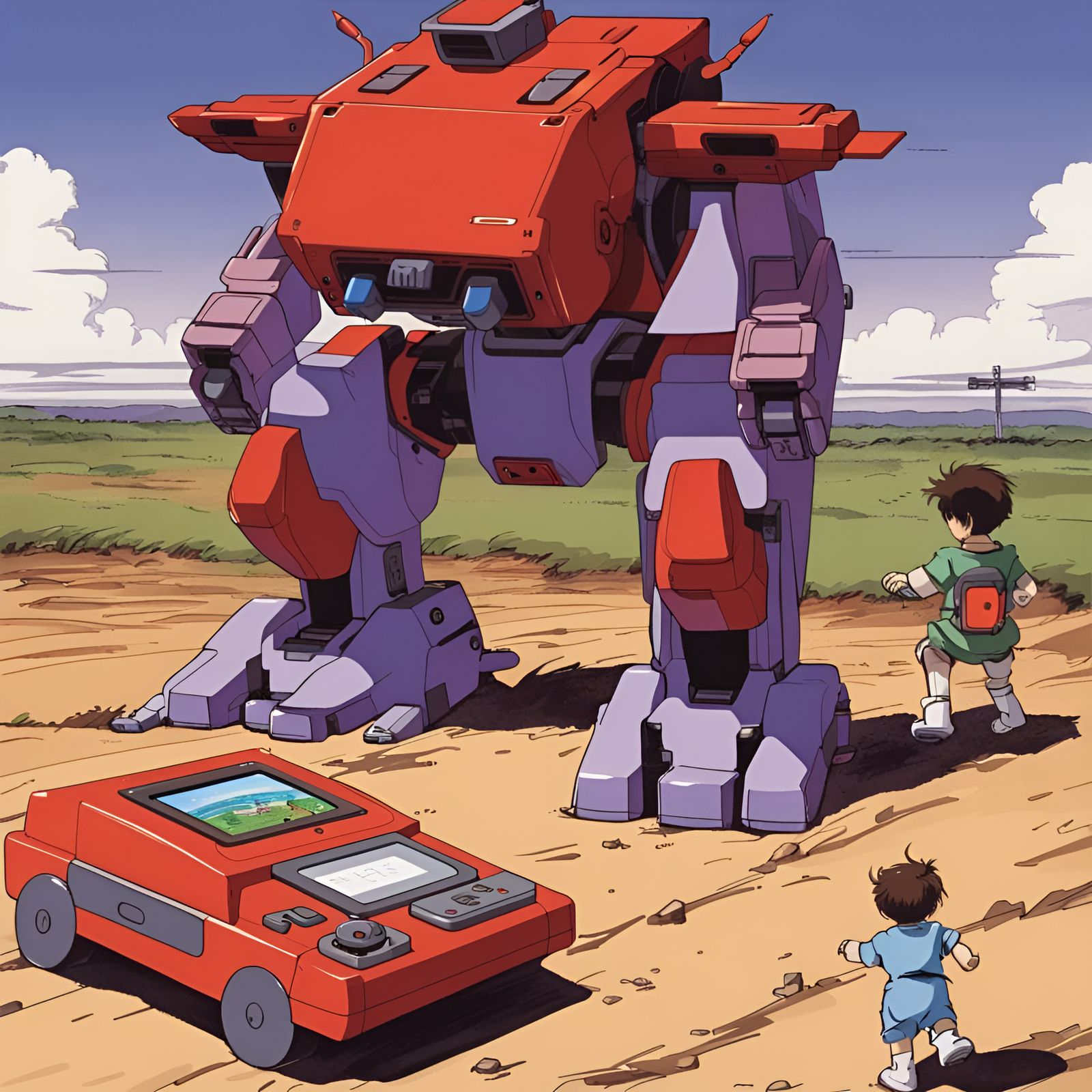Evangelion Mech and Famicom Gaming Scene