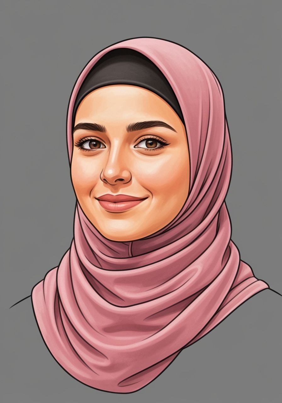 Elegant Hijabi Woman Smiling Softly