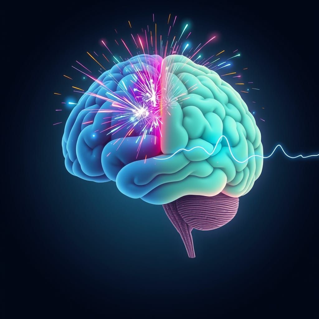 Brain Illustration: Extrovert Thrill vs. Introvert Depth