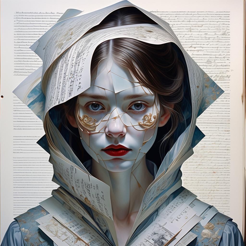 Masquerading Ghostwriter Portrait in Ominous Atelier