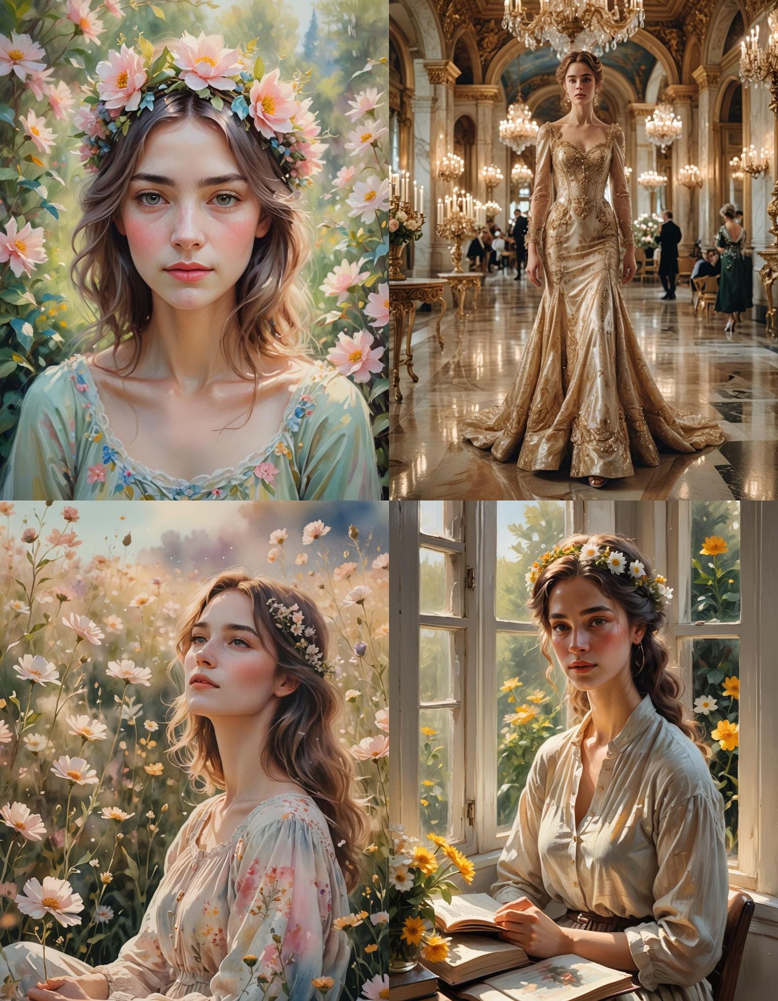 Feminine Portraiture and Artwork