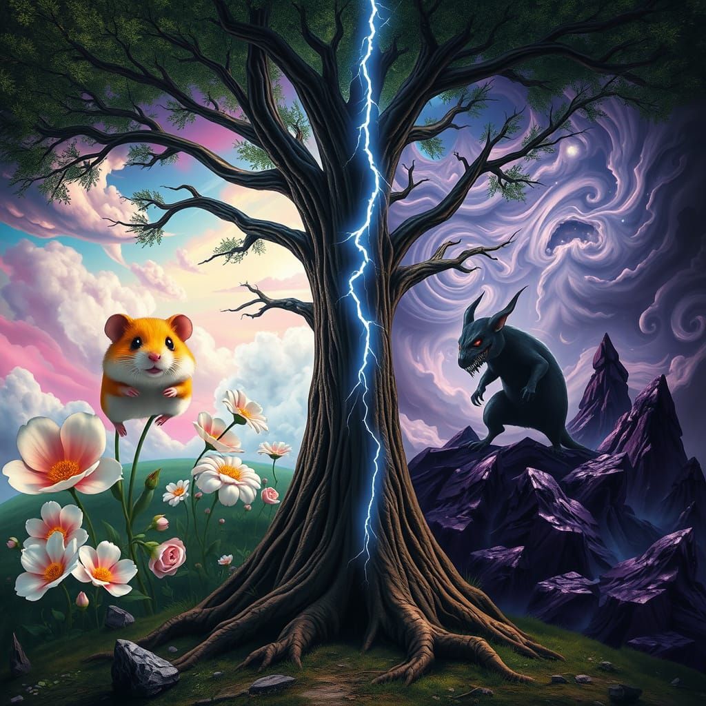 Hamster Worlds Divided by Lightning