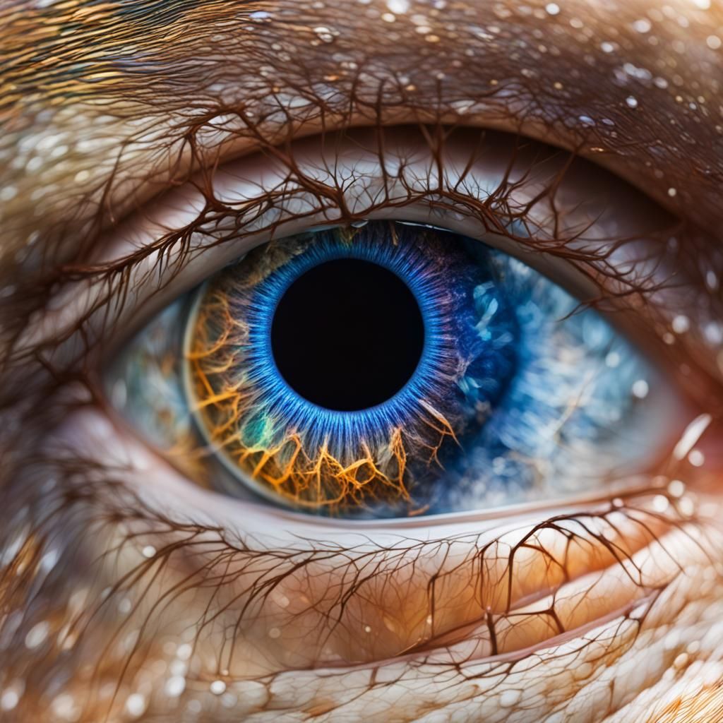 Cosmic Eye: A Macro Photograph of Galactic Iris