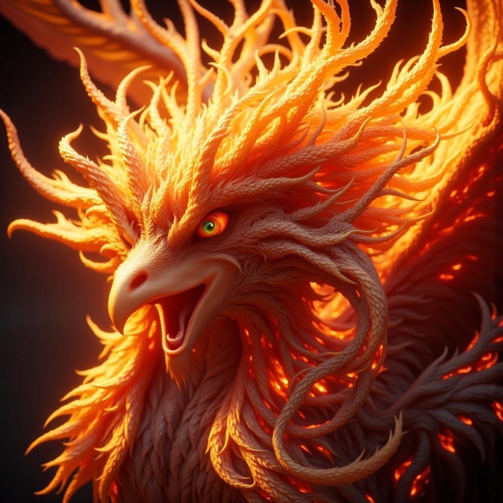 Phoenix in Ethereal Splendor
