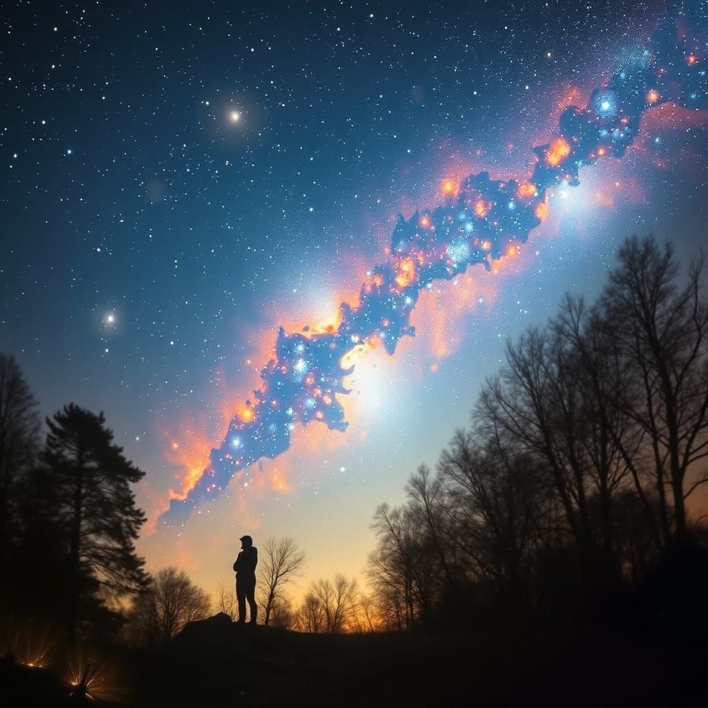 Ethereal Celestial Map Meets Twilight Glade