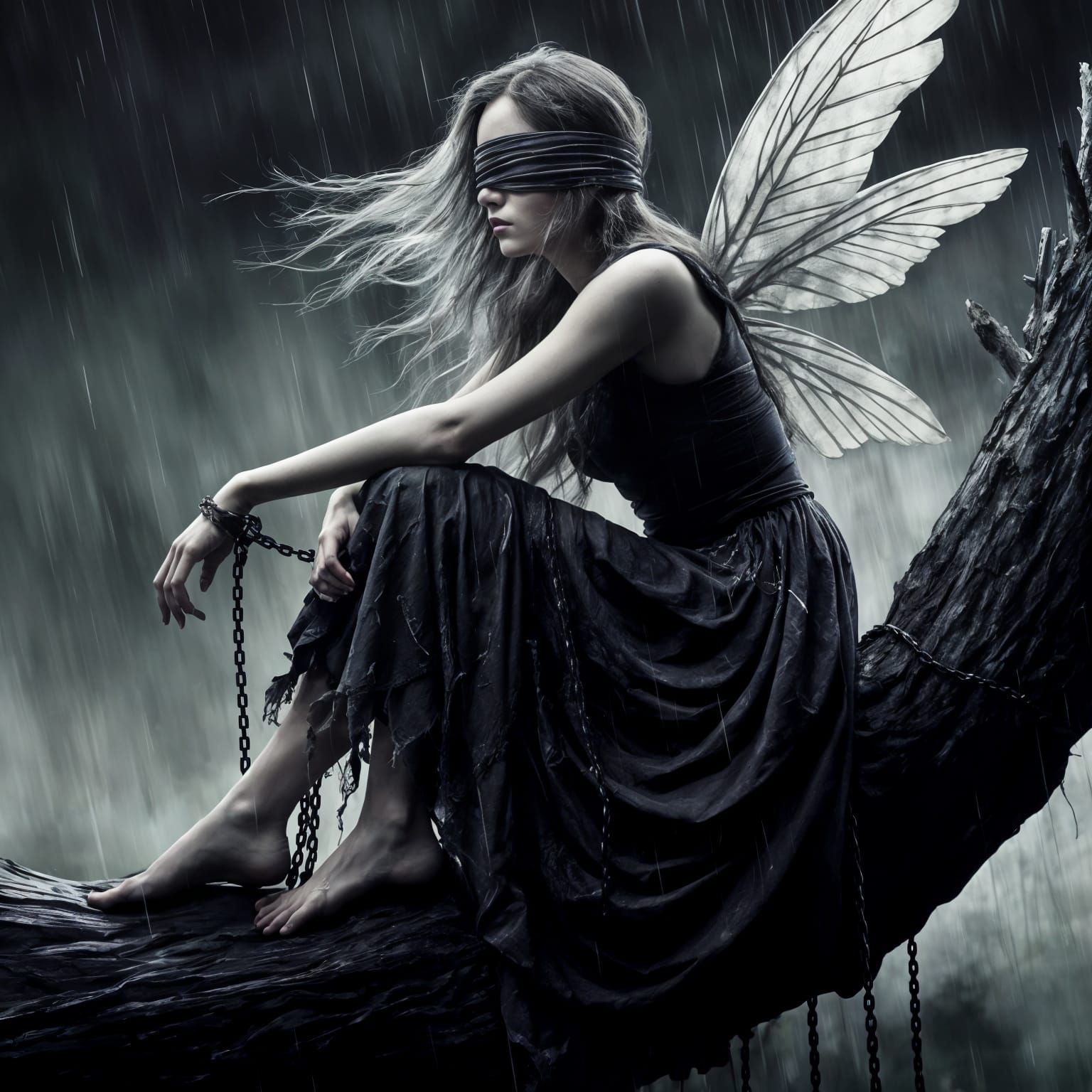 Mysterious Fairy Trapped in Chains