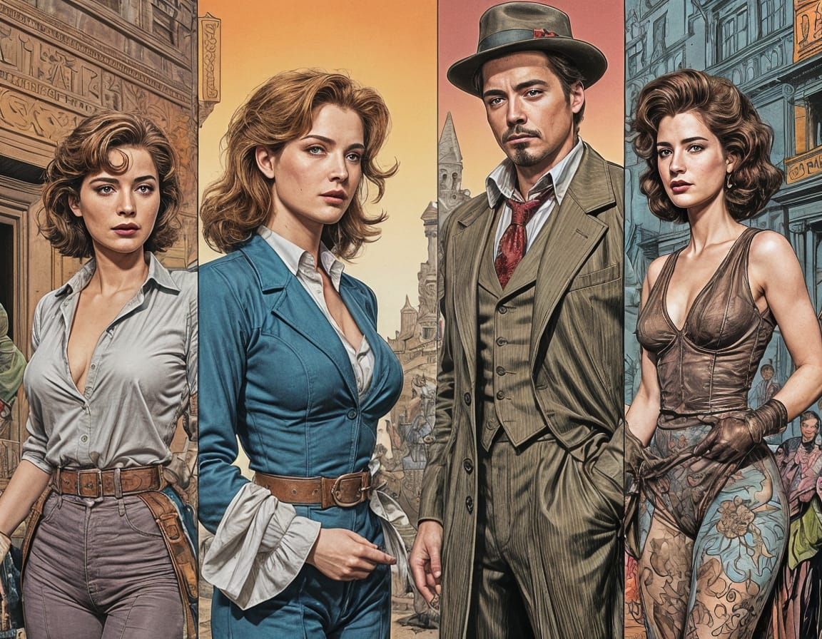 Comic Book Adventure in an Ancient Temple