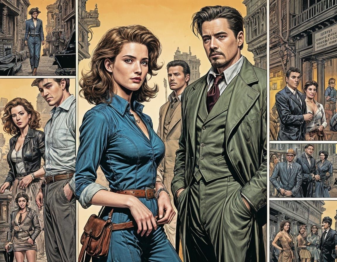 Comic Book Scene: Desert Temple Exploration