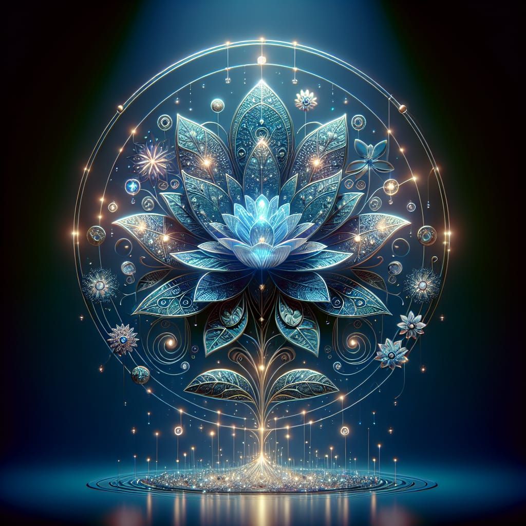 Luminous Magical Plant as 3D Render