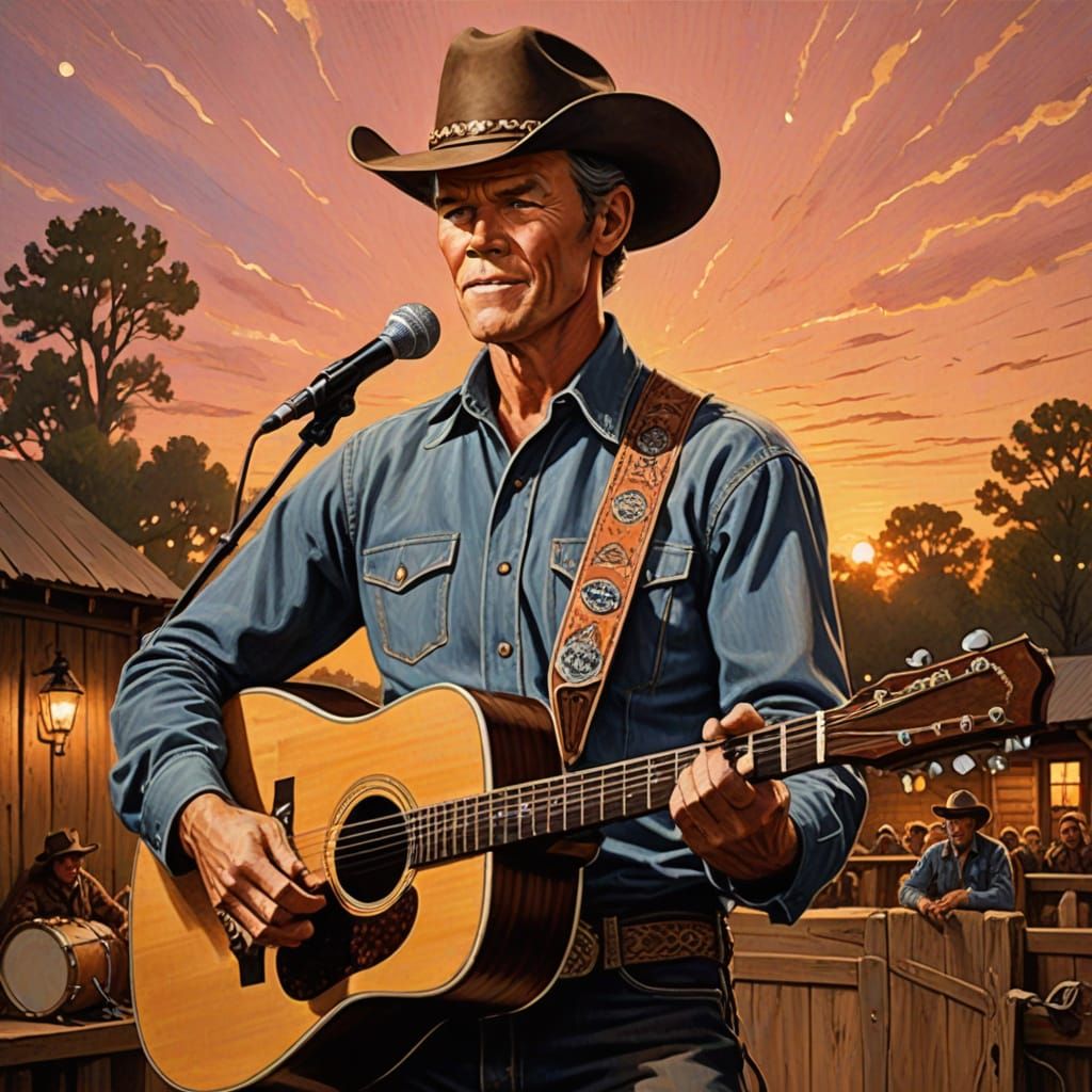 Randy Travis Sings Country Classics Under Golden Sunset