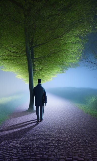 Night Walker by the River of Dreams