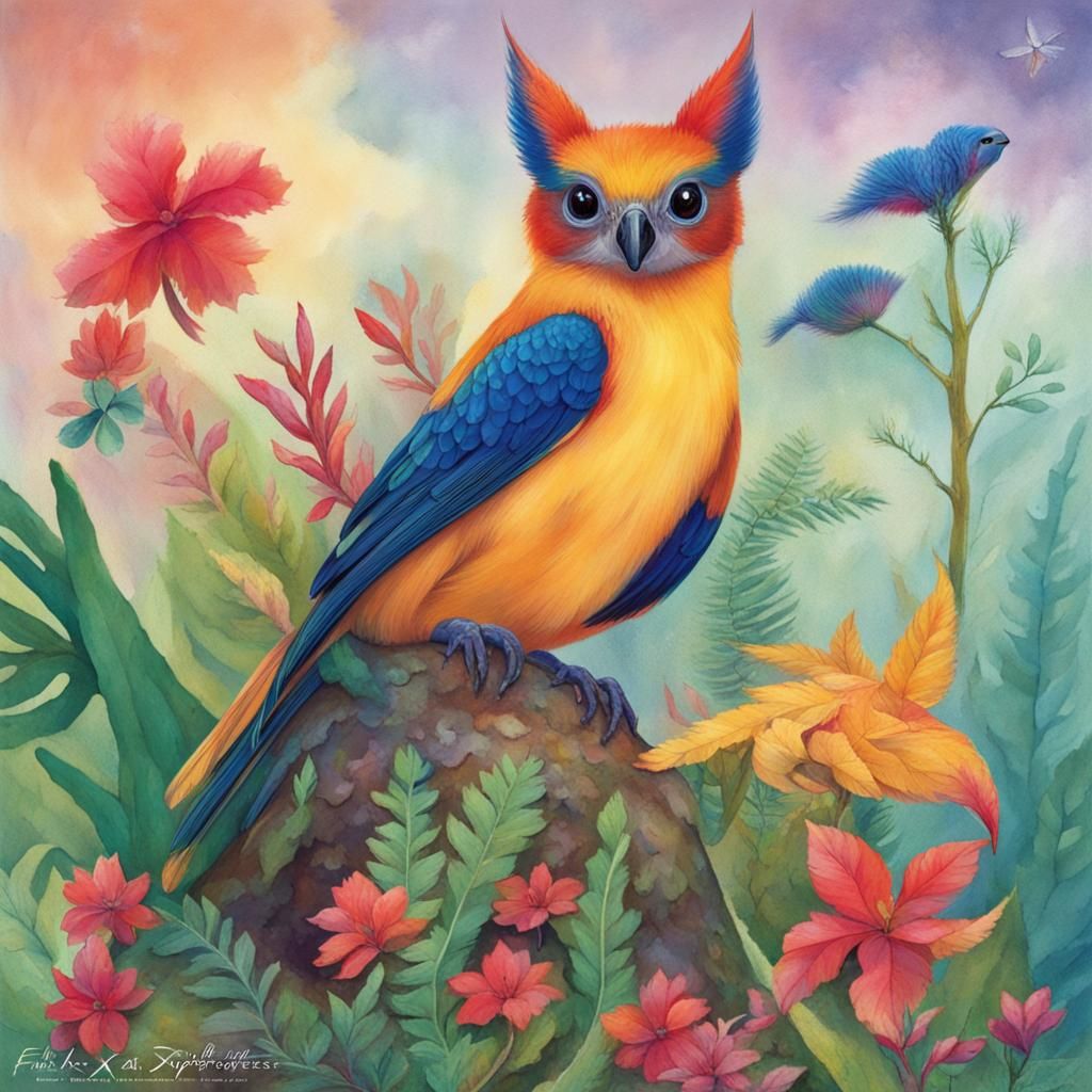 Galaxy Explorers Amidst Beautiful Alien Fauna